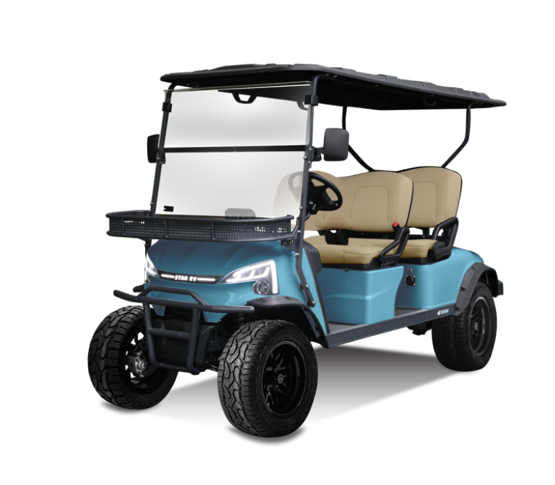 105AhLithiumBattery-14BlackAluminumRim-SkyBlue-TanDiamondSeat