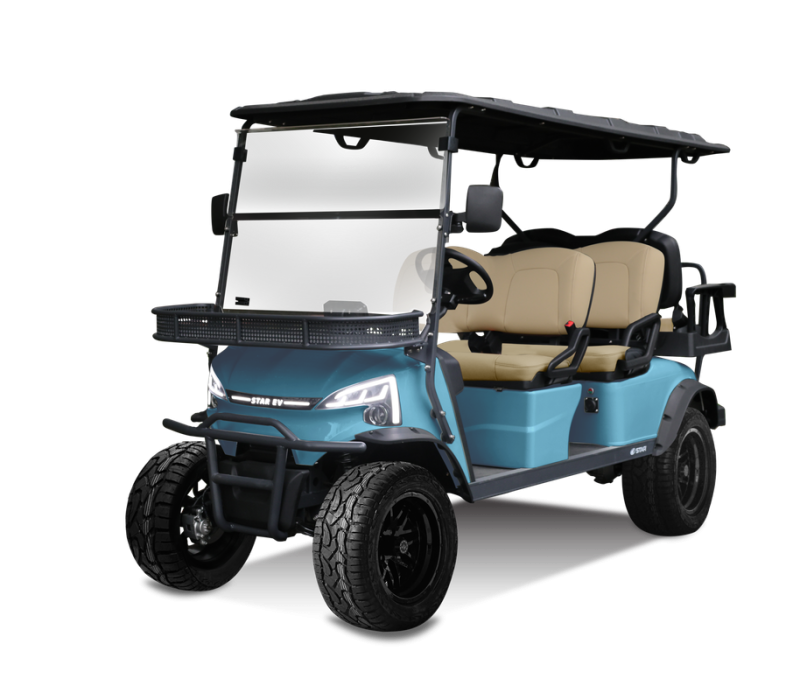 105AhLithiumBattery-14BlackAluminumRim-SkyBlue-TanDiamondSeat