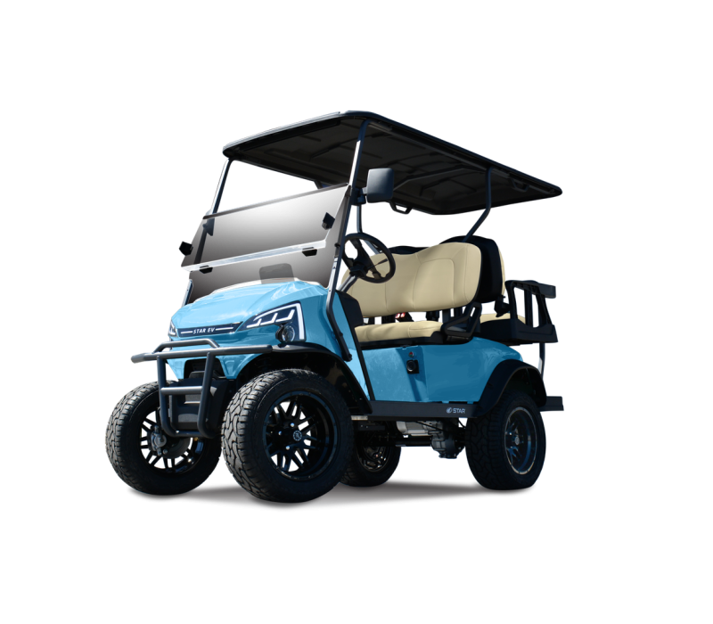 105AhLithiumBattery-14BlackAluminumRim-SkyBlue-TanDiamondSeat