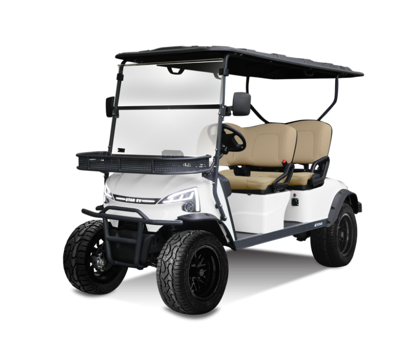 105AhLithiumBattery-14BlackAluminumRim-TanDiamondSeat-White